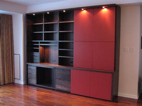 hand  modern walnut home office cabinet  stepan design