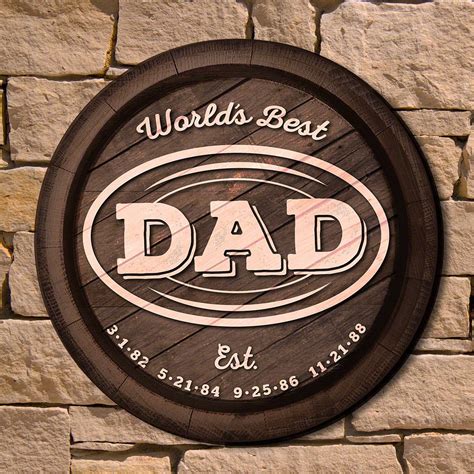 worlds  dad custom wall sign