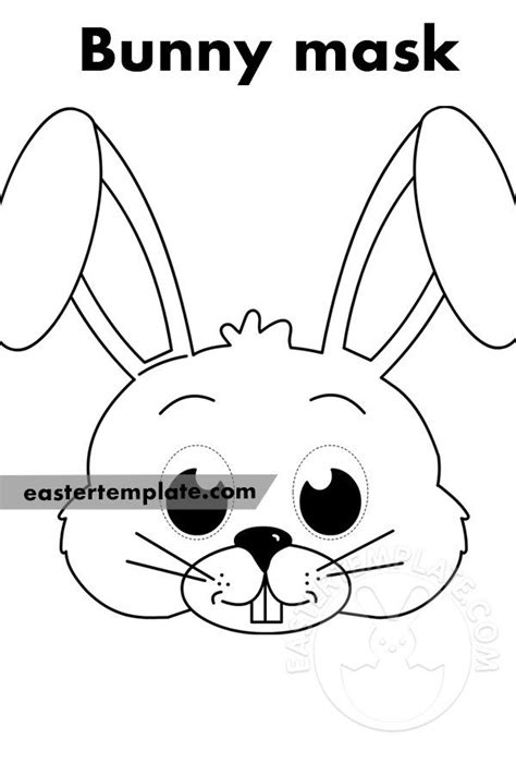 bunny mask template  easter template