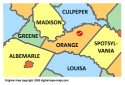 map  orange county va hiking  map