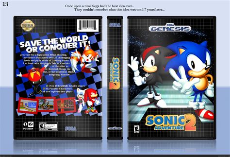 viewing full size sonic adventure  box cover