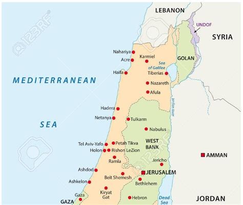 israel kaart kaart
