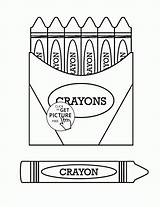 Crayon Coloring Printable Pages Print Pattern Source sketch template