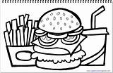 Coloring Marker Challenge Sheets Hamburger Pages Fries Drink Printable Kids Drawing Optimized Seo Title French sketch template