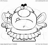 Tooth Clipart Mad Fairy Male Cartoon Outlined Coloring Vector Thoman Cory Royalty sketch template