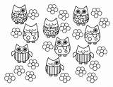 Coloring Owl Cute Pages Popular sketch template