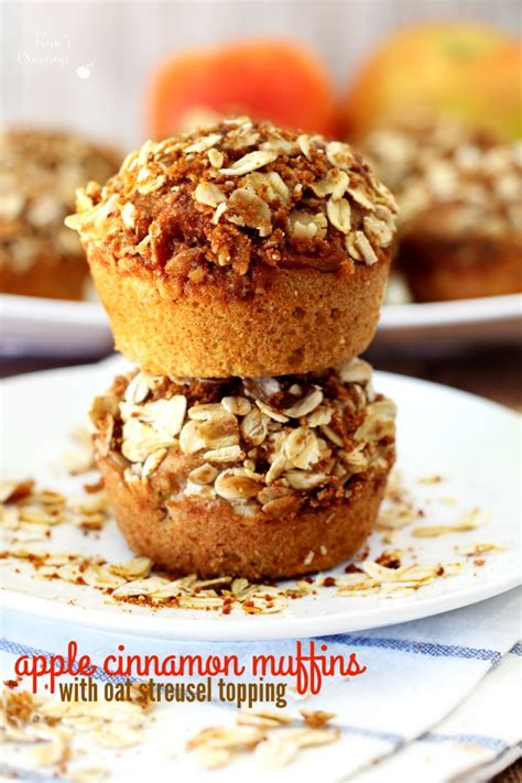 Apple Cinnamon Muffins With Oat Streusel Topping Kims Cravings