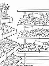 Fruits Et Kleurplaat Markt Légumes Fruit Marché Le sketch template