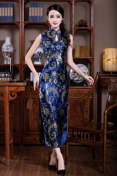 new sale keyhole sexy chinese women s clothing satin evening dress