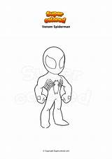 Venom Spiderman Supercolored Ausmalbild Spidey sketch template