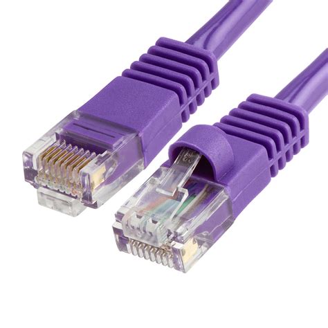rj cate  mhz ethernet network cable feet purple