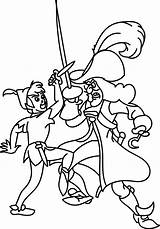Pan Peter Coloring Pages Captain Hook Fight Flying Color Getcolorings Peak Luxury Awesome Print Printable sketch template