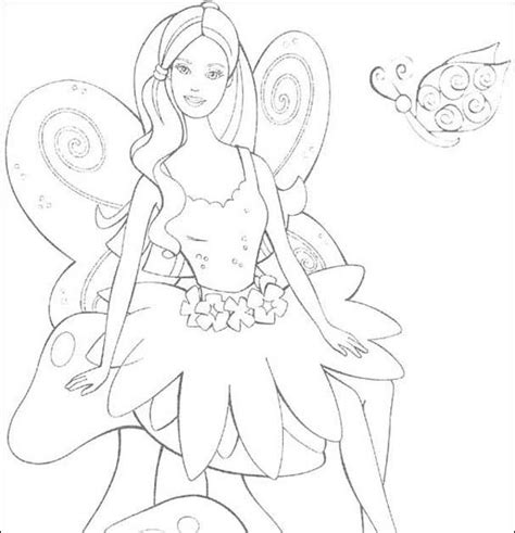 barbie coloring pages fairy secret