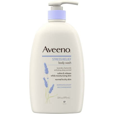 aveeno stress relief body wash  soothing oat lavender chamomile