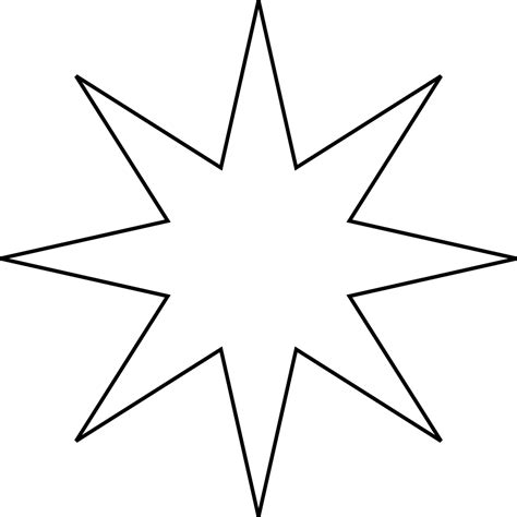 point star outline clipart