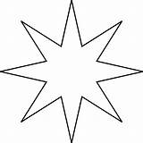Star Point Outline Clipart sketch template