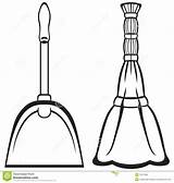 Broom Mop Coloring Clipart Template sketch template