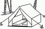 Tent Coloring Wecoloringpage sketch template