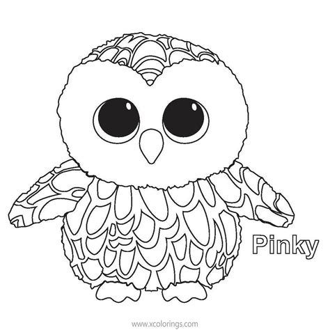 beanie boo coloring pages owl boringpopcom
