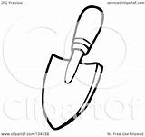 Trowel Coloring Hand Outline Illustration Clipart Gardeners Small Royalty Toon Hit Rf Pages 2021 Template sketch template