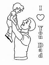 Coloring Dad Daddy Pages Father Son Lifting High Coloringsky Color Printable Getcolorings Getdrawings sketch template