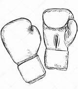 Boxing Gloves Drawing Sketch Vector Clip Clipart sketch template