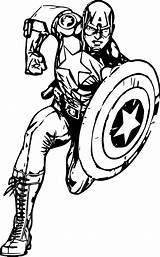 Coloring Avengers Clipartmag Chibi Capitan Coloringhome Ages Drucken Amerikas Entscheidender Schlag Mytopkid sketch template