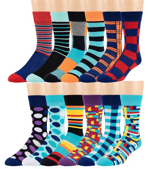 zeke men s pattern dress funky fun colorful socks 12