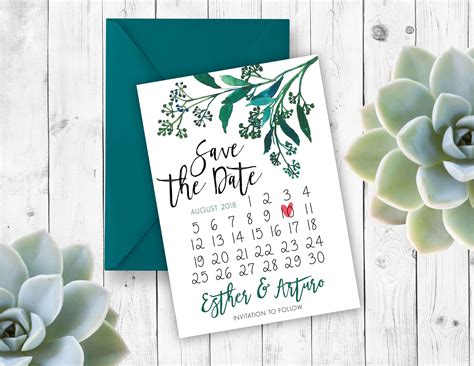calendar save  date personalized save  date custom etsy save