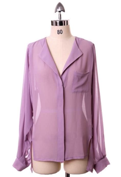lavender chiffon blouse  adore  color fashion awesome blouse