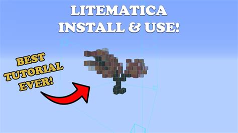 easy litematica tutorial install  minecraft java  youtube