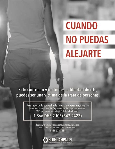 Free Federal Dhs Sex Trafficking Poster Spanish Labor Law