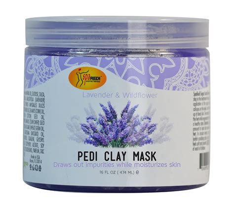 amazoncom spa redi pedi clay mask lavender wildflower oz