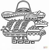 Coloring Mexican Pages Mexico Food Printable Fiesta National Clipart Color Clip Cliparts Chili Library Print Book Independence Online Twistynoodle Result sketch template