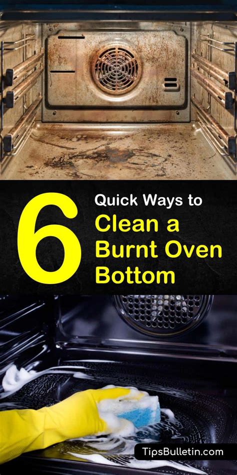 quick ways  clean  burnt oven bottom
