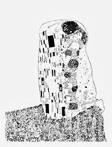 Klimt Pintar Beso sketch template
