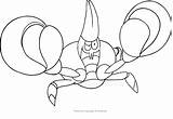 Pokemon Crabrawler Colorare Disegno Impressão Coloriage Nintendo Colorier Cartonionline sketch template