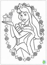 Coloring Disney Christmas Princess Print Pages Princesses Beauty Dinokids Close Coloriage Sleeping Belle Aurora sketch template