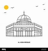 Aqsa Mosque sketch template