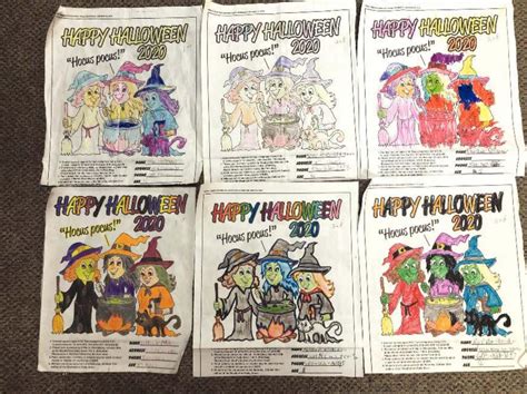 halloween coloring contest winners weatherford daily news