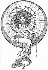 Capricorn Coloring Pages Adult Zodiac Zentangle Adults Deviantart Drawing Color Drawings Draw Didn Plan Tattoo Sign Sheets Pencil Horoscope Astrology sketch template