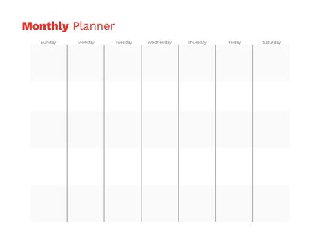monthly planner white customizable monthly planner template shutterstock