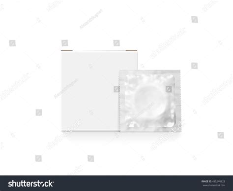 blank white box condom packet mockup stock illustration 485240323 shutterstock