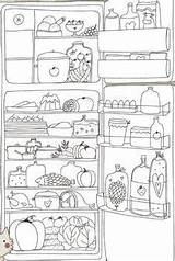 Coloring Pages Color Refrigerator sketch template