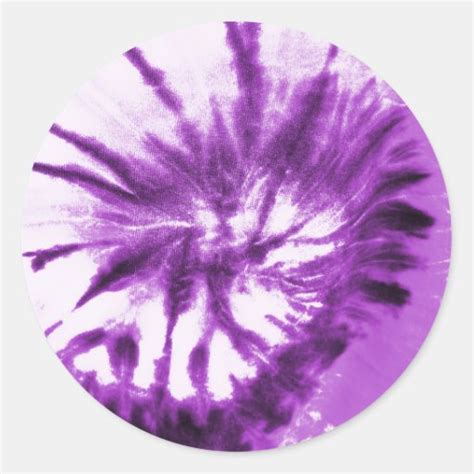 purple tie dye pattern classic  sticker zazzle