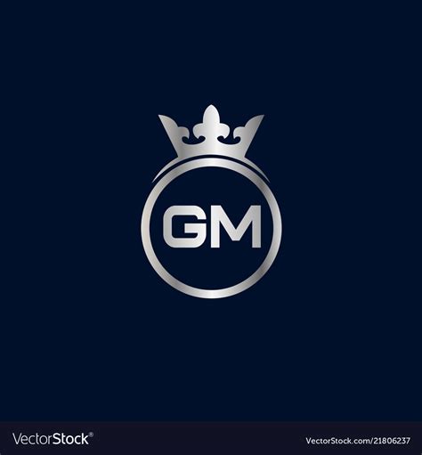 initial letter gm logo template design royalty  vector