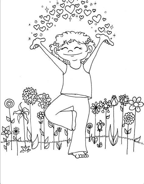 yoga coloring book pages kids yoga poses yoga  kids yoga