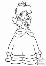 Daisy Drawing Princess Coloring Pages Getdrawings Drawings Mario sketch template