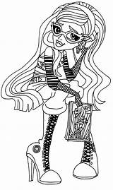 Ghoulia Pages Elfkena Coloriage Kolorowanki Animation Coloriages sketch template