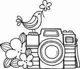 Camera Coloring Colouring Pages Stamps Digital Birdie Freebies Drawing Bird Printable Sheets Brown Visit Ii Embroidery Color Adult sketch template